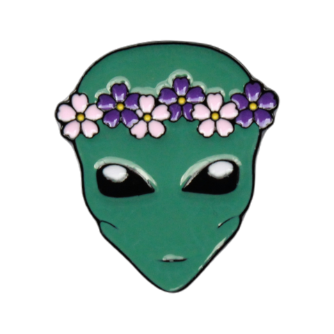 Alien con  flores