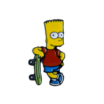 Bart con Patineta.